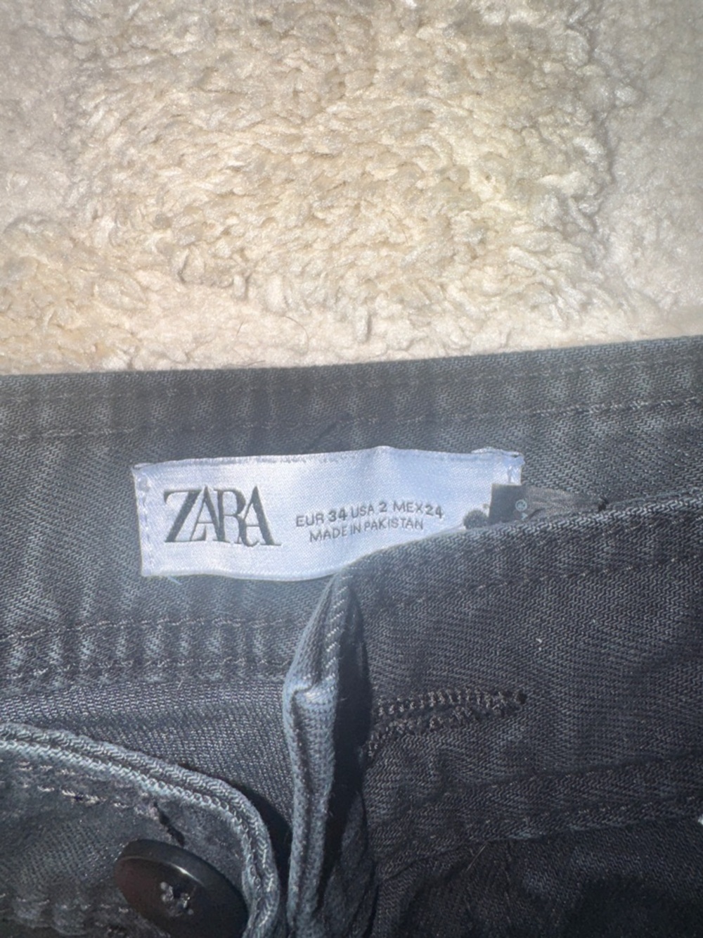 Zara ZW Marine Straight High Rise Jeans Bundle (3) Khaki/Black/Green | Size: 2 - Picture 11 of 16